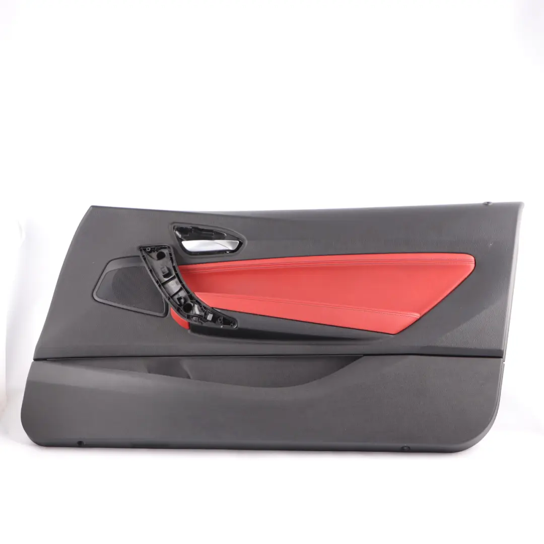 Door Card Front Right O/S Door Lining Leather Coral Red to BMW F21 F22 with Part number 7285390 BMW F21 F22 Door Card Front Right O/S Door Lining Leather Coral Red - SKU 7285390 - Part number 7285390