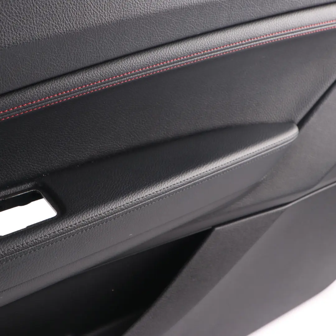 BMW F21 F22 Door Card Front Right O/S Trim Panel Lining Leather Black Red - SKU 7285392 - Part number 7285392
