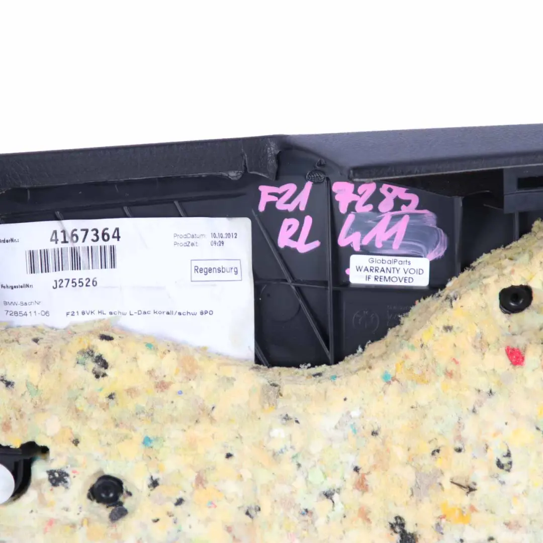 Lateral Trim Panel BMW F21 Rear Left N/S Trim Cover Lining Leather Coral Red to with Part number 7285411 Lateral Trim Panel BMW F21 Rear Left N/S Trim Cover Lining Leather Coral Red - SKU 7285411 - Part number 7285411