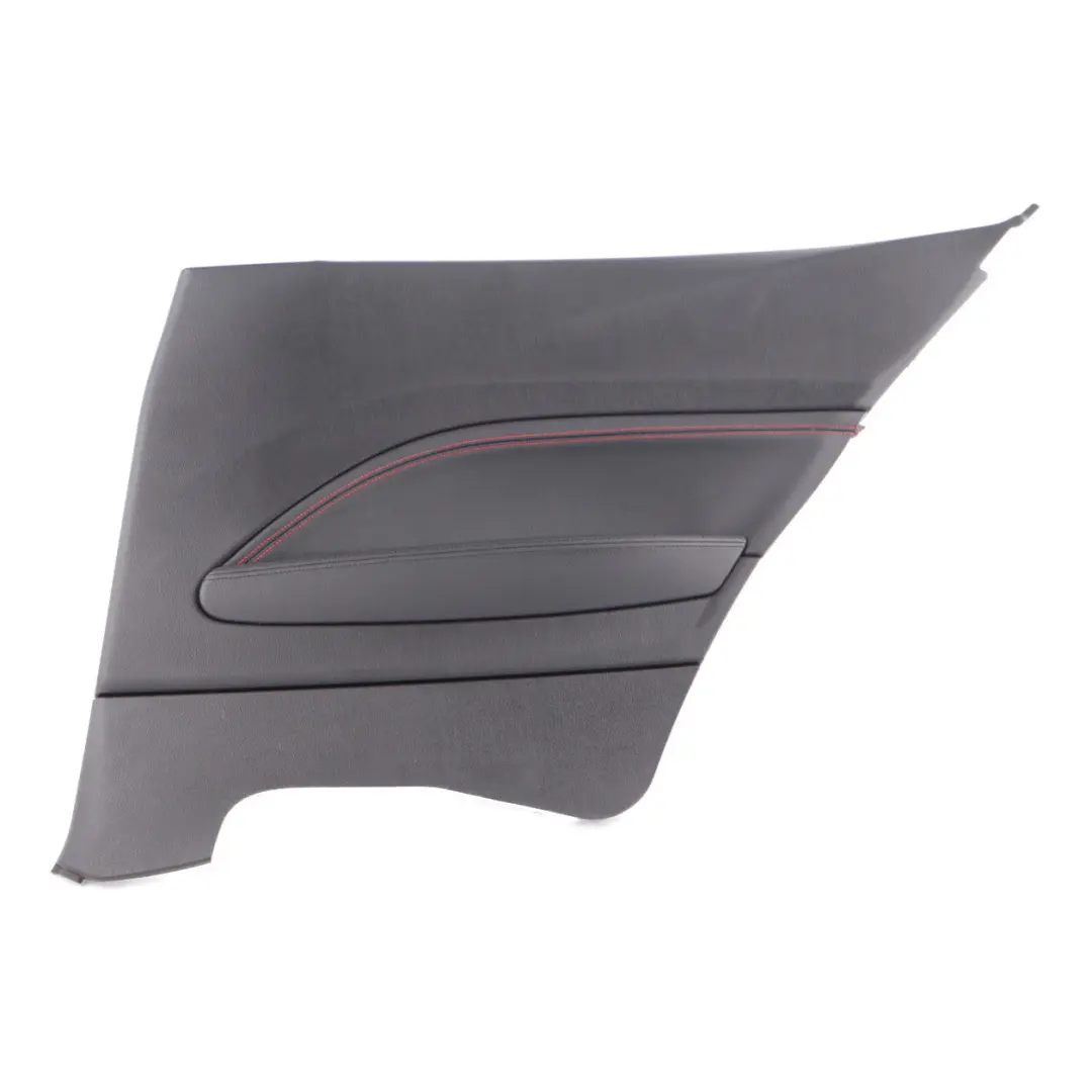 Lateral Trim Panel Rear Right O/S Lining Black Leather Dakota Red Thread to BMW F21 with Part number 7285414 BMW F21 Lateral Trim Panel Rear Right O/S Lining Black Leather Dakota Red Thread - SKU 7285414 - Part number 7285414