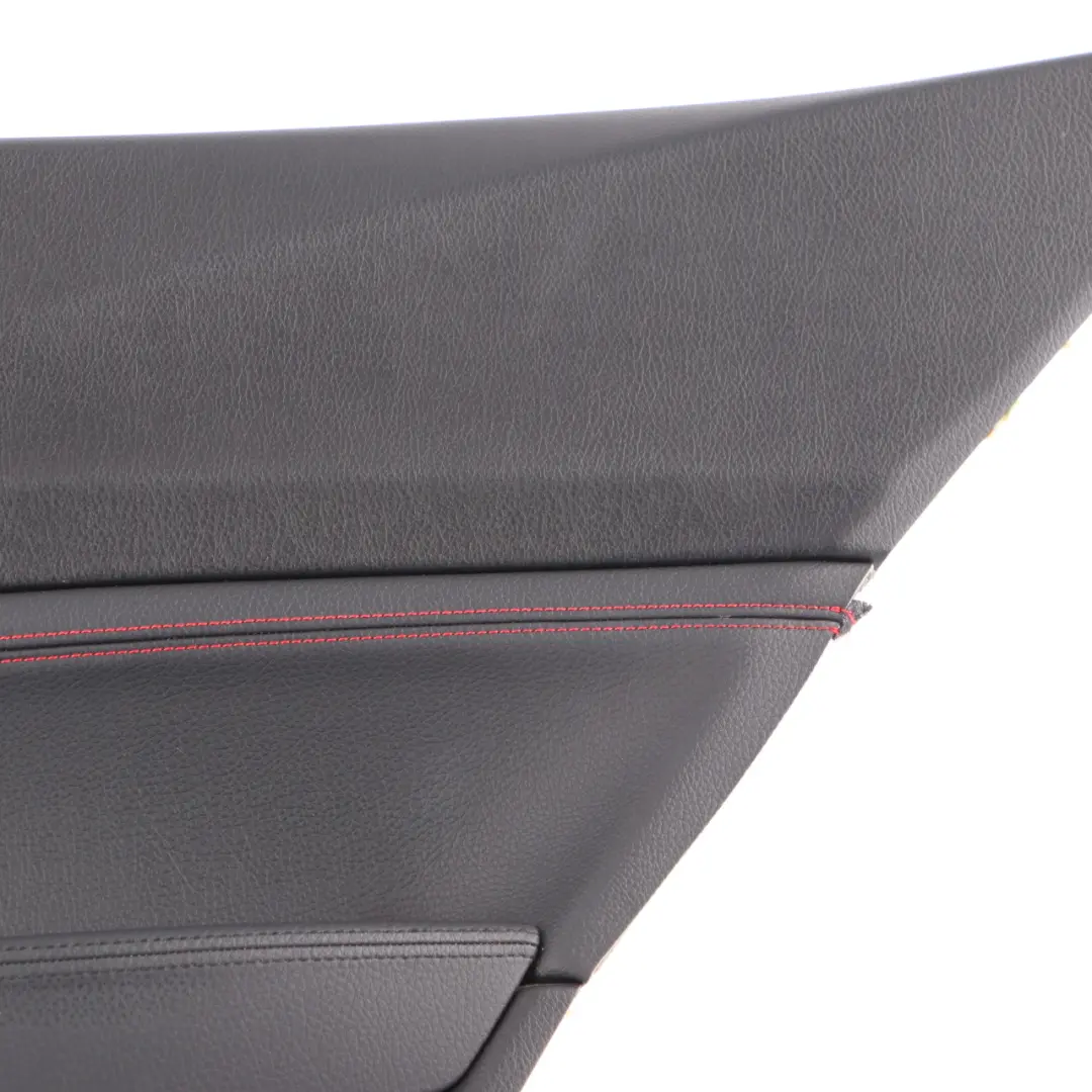 Lateral Trim Panel Rear Right O/S Lining Black Leather Dakota Red Thread to BMW F21 with Part number 7285414 BMW F21 Lateral Trim Panel Rear Right O/S Lining Black Leather Dakota Red Thread - SKU 7285414 - Part number 7285414