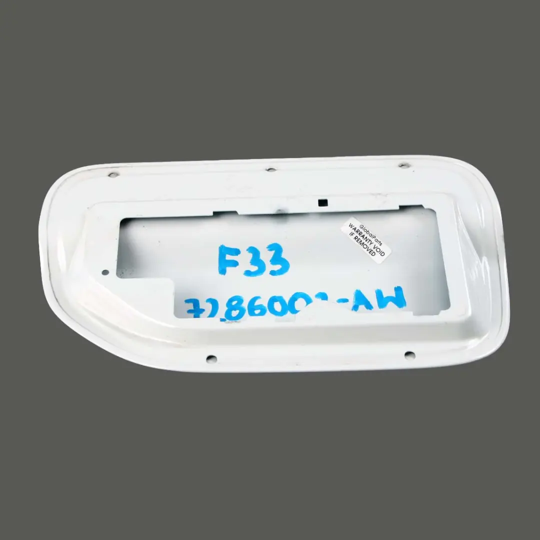 Filler Fill-in Flap Cover Cap Alpinweiss III White 300 to BMW 4 Series F33 Fuel with Part number 7286002 BMW 4 Series F33 Fuel Filler Fill-in Flap Cover Cap Alpinweiss III White 300 - SKU 7286002-AW - Part number 7286002