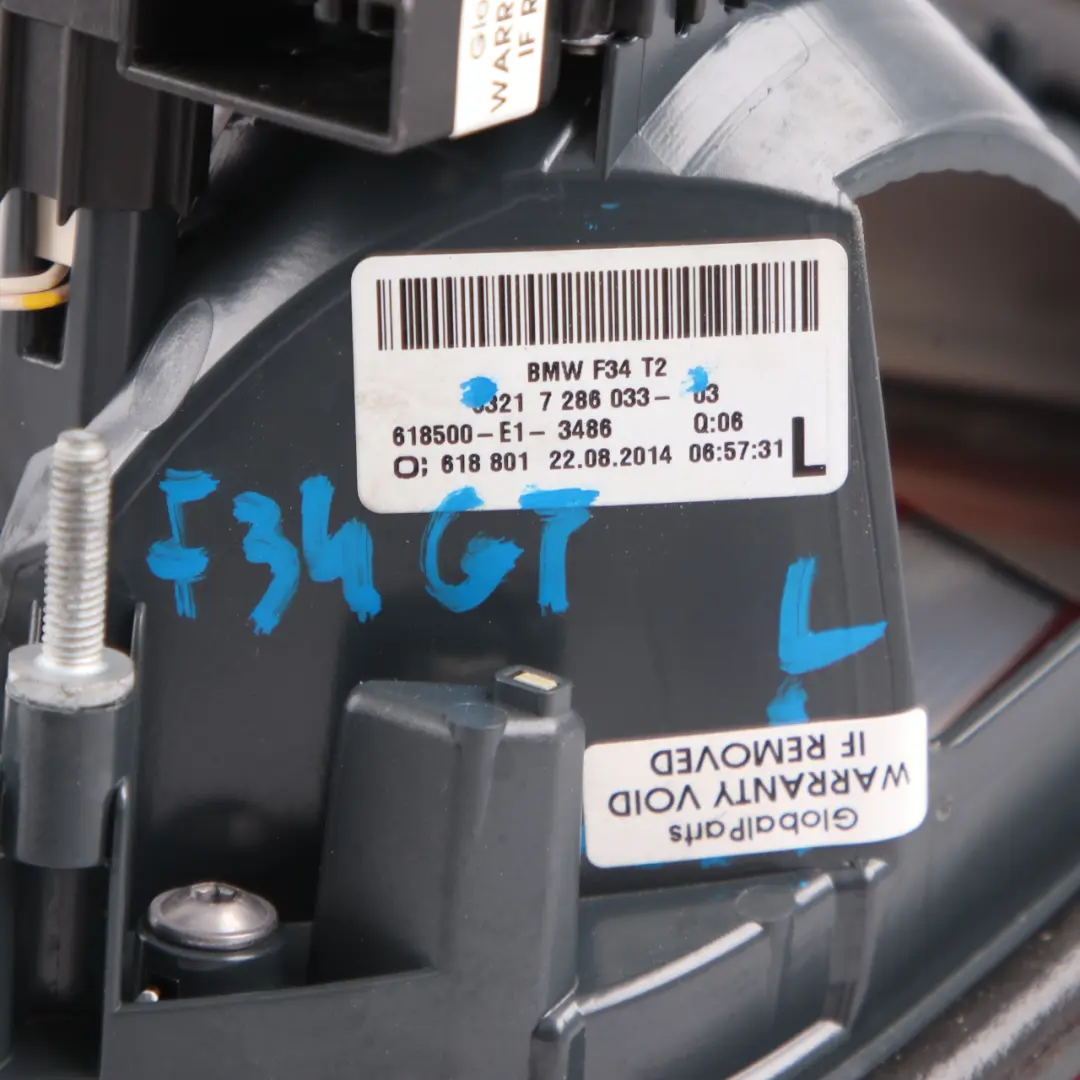 BMW F34 GT Lampa Klapy Bagażnika Lewy Tył - SKU 7286033 - Numer Części 7286033