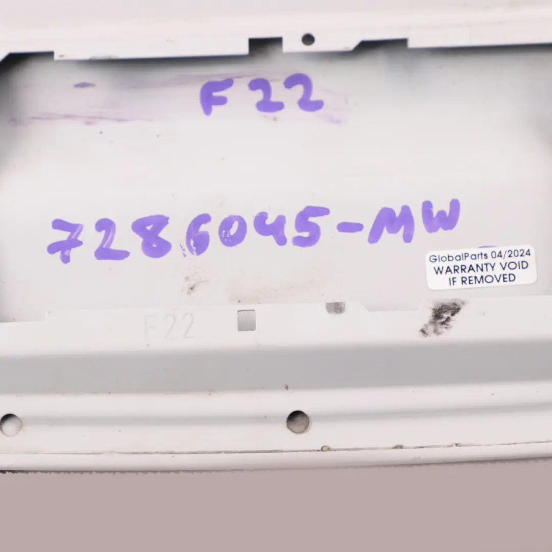 BMW F22 Fuel Flap Filler Fill In Cover Cap Mineral White - A96 - SKU 7286045-MW - Part number 7286045