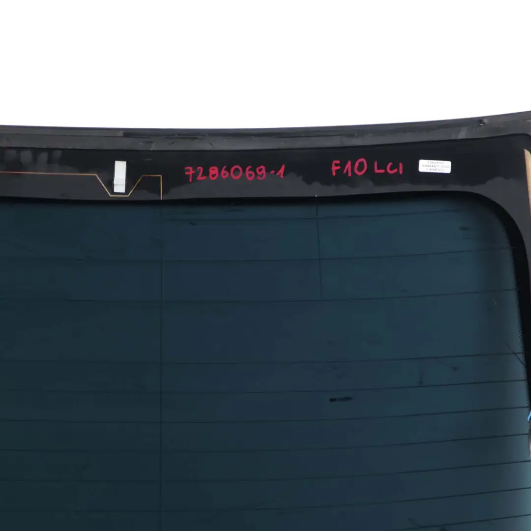 Boot Trunk Lid Tailgate Window Glass Glazing AS2 to BMW 5 F10 Saloon Rear with Part number 7286069 BMW 5 F10 Saloon Rear Boot Trunk Lid Tailgate Window Glass Glazing AS2 - SKU 7286069-1 - Part number 7286069
