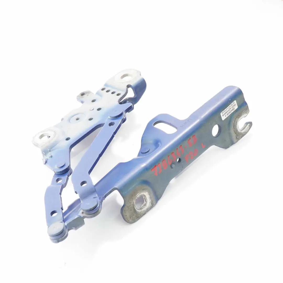 Capot Charnière avant gauche Estoril Blue - B45 7336699 pour BMW F20 F21 F30 à propos du numéro de pièce 7286343 BMW F20 F21 F30 Capot Charnière avant gauche Estoril Blue - B45 7336699 - SKU 7286343-EB - Numéro de pièce 7286343