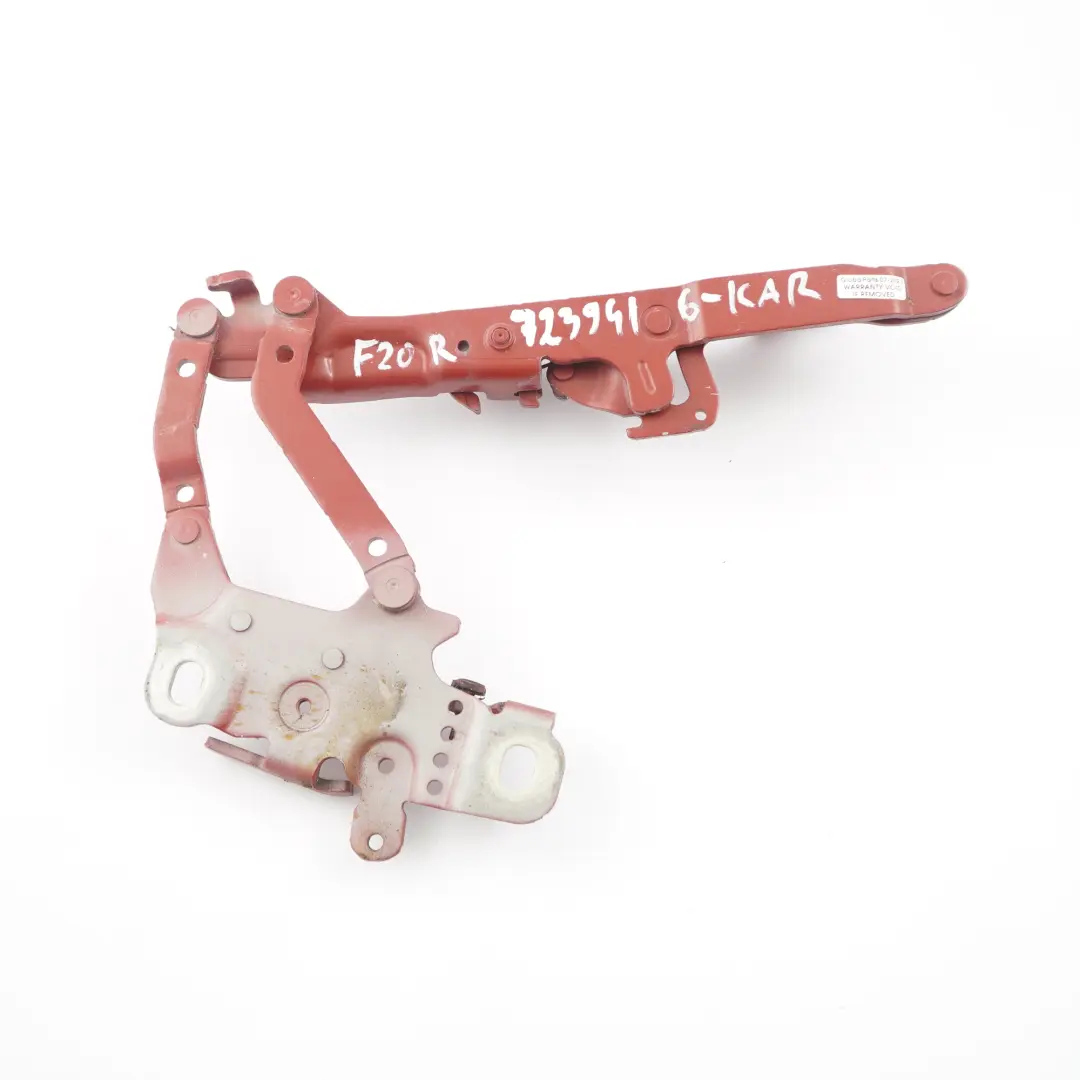 Front Bonnet Hood Hinge Right O/S Karmesinrot Crimson Red - A61 to BMW F20 F30 F32 with Part number 7286344 BMW F20 F30 F32 Front Bonnet Hood Hinge Right O/S Karmesinrot Crimson Red - A61 - SKU 7239416-KAR - Part number 7286344