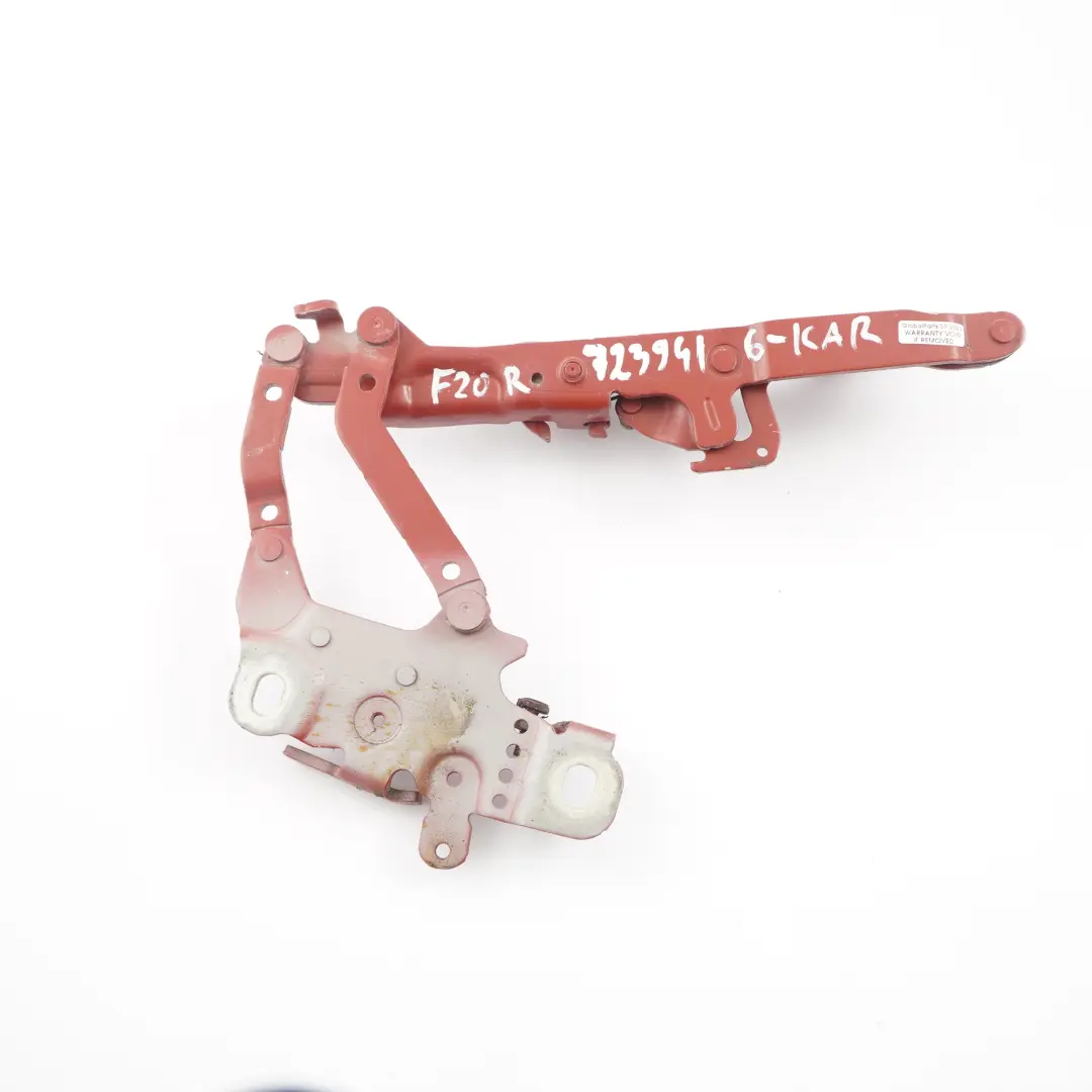 Front Bonnet Hood Hinge Right O/S Karmesinrot Crimson Red - A61 to BMW F20 F30 F32 with Part number 7286344 BMW F20 F30 F32 Front Bonnet Hood Hinge Right O/S Karmesinrot Crimson Red - A61 - SKU 7239416-KAR - Part number 7286344