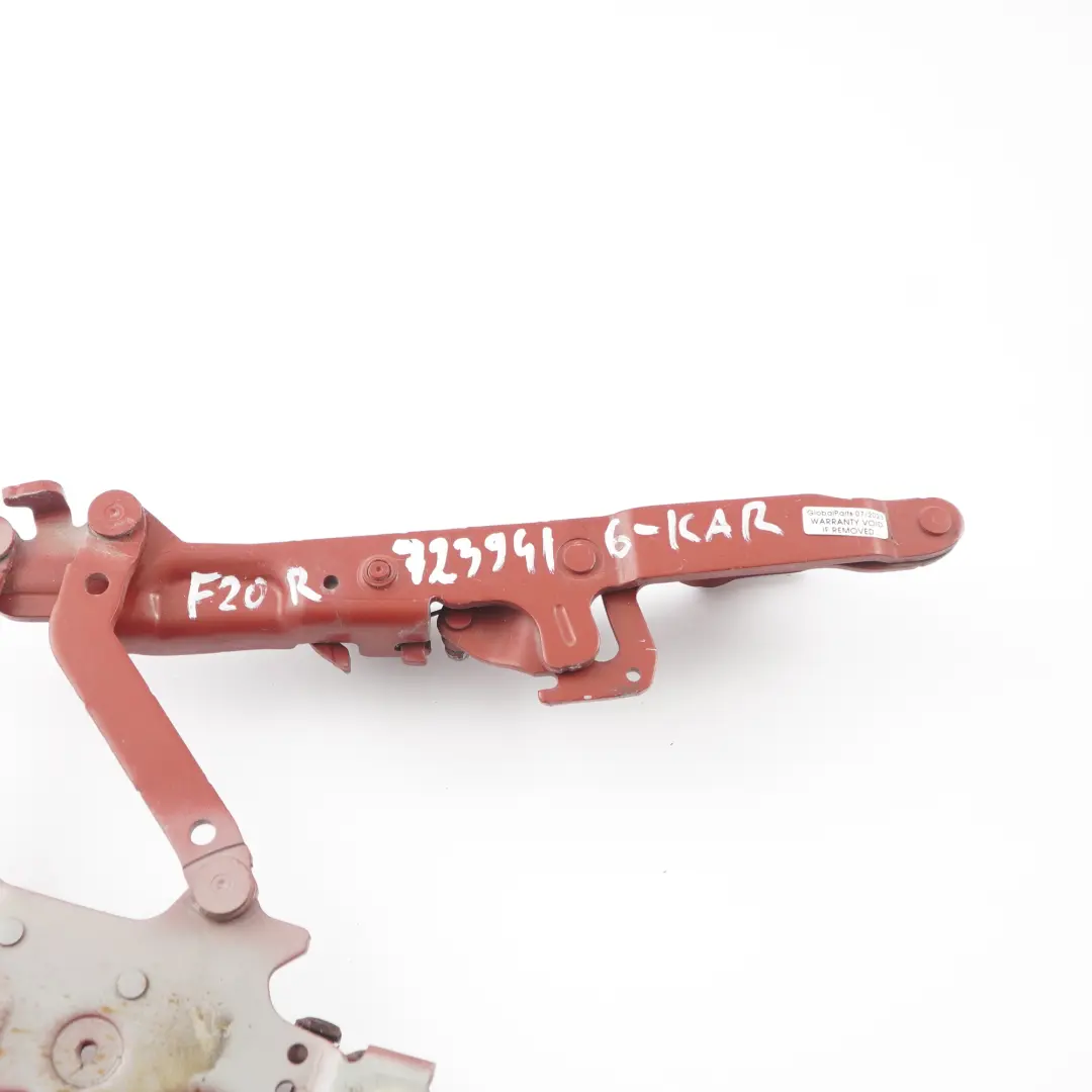 BMW F20 F30 F32 Front Bonnet Hood Hinge Right O/S Karmesinrot Crimson Red - A61 - SKU 7239416-KAR - Part number 7286344