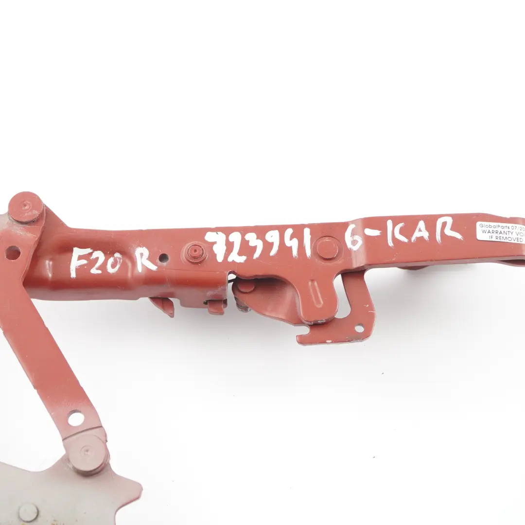 Front Bonnet Hood Hinge Right O/S Karmesinrot Crimson Red - A61 to BMW F20 F30 F32 with Part number 7286344 BMW F20 F30 F32 Front Bonnet Hood Hinge Right O/S Karmesinrot Crimson Red - A61 - SKU 7239416-KAR - Part number 7286344