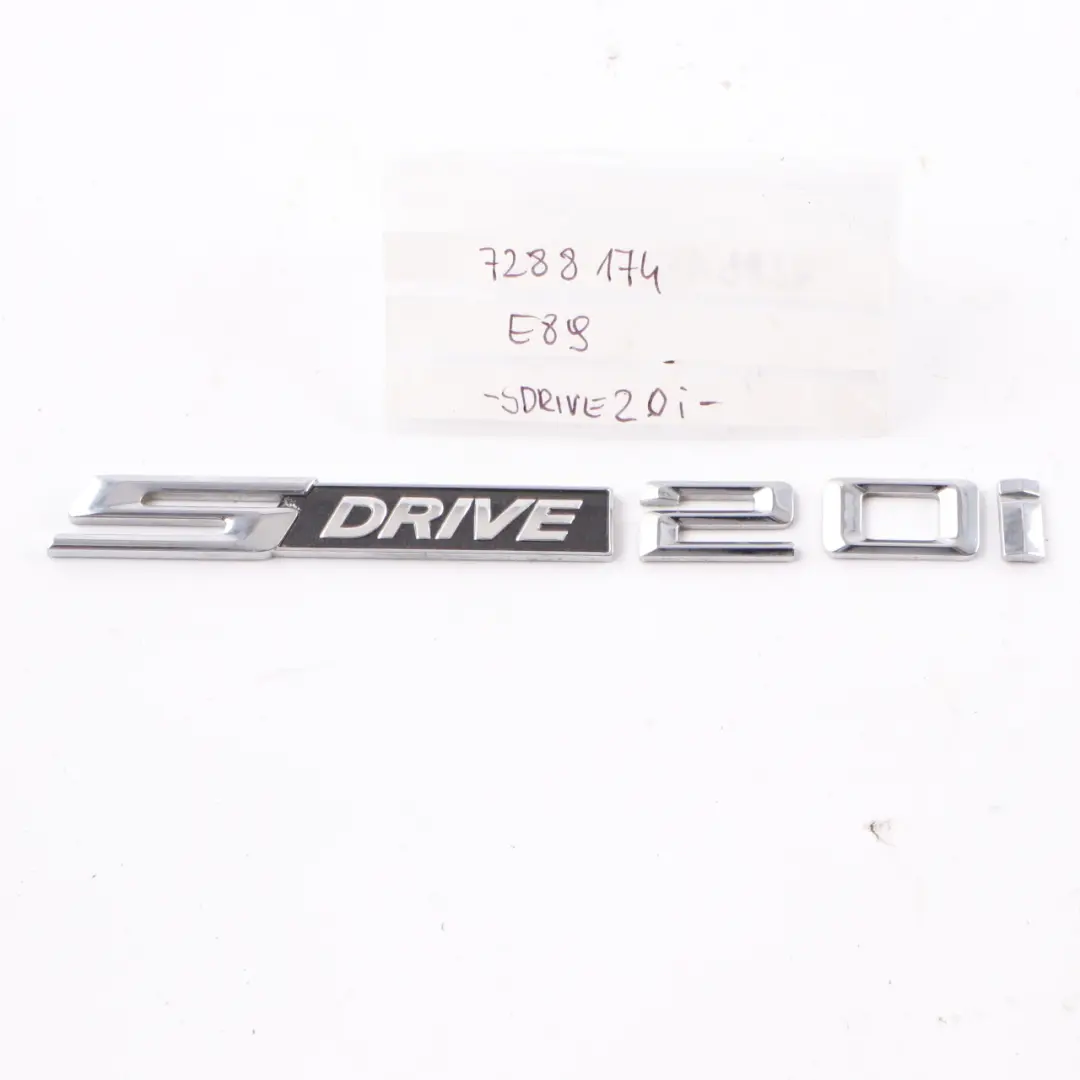 BMW Z4 E89 N20 Emblem Badge Lettering SDrive 20i Logo Trim - SKU 7288174 - Part number 7288174