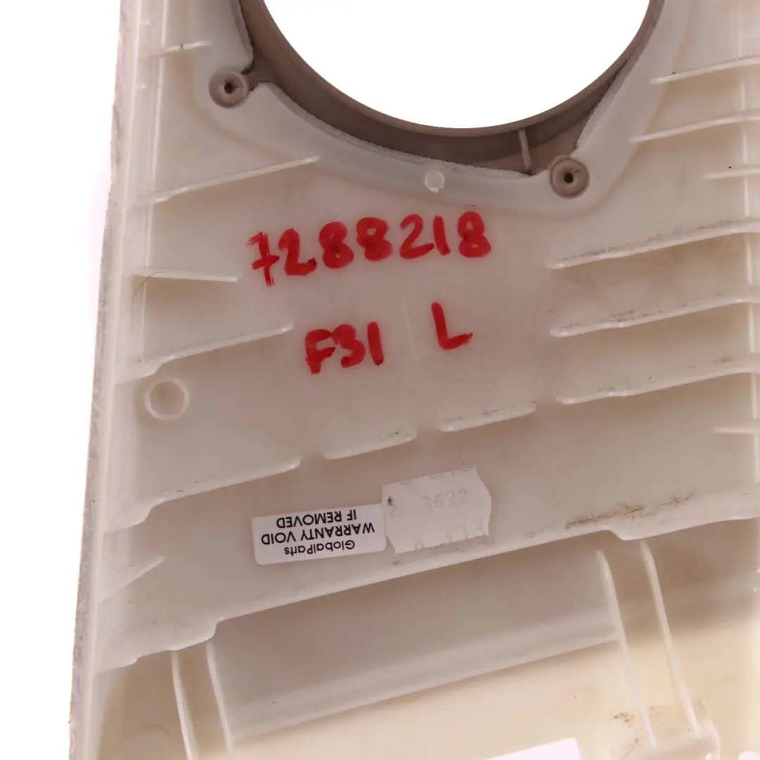 BMW F30 F80 M3 Tapa Columna B Superior Izquierda N/S Embellecedor Oyster 7220997 - SKU 7288217 - Número de pieza 7288217