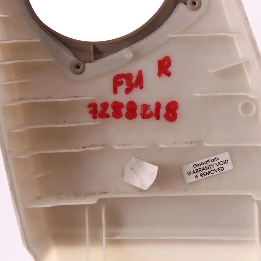 BMW F30 F80 M3 Abdeckung Säule B Oben Rechts O/S Trim Oyster 7220998 - SKU 7288218	 - Teilenummer 7288218	