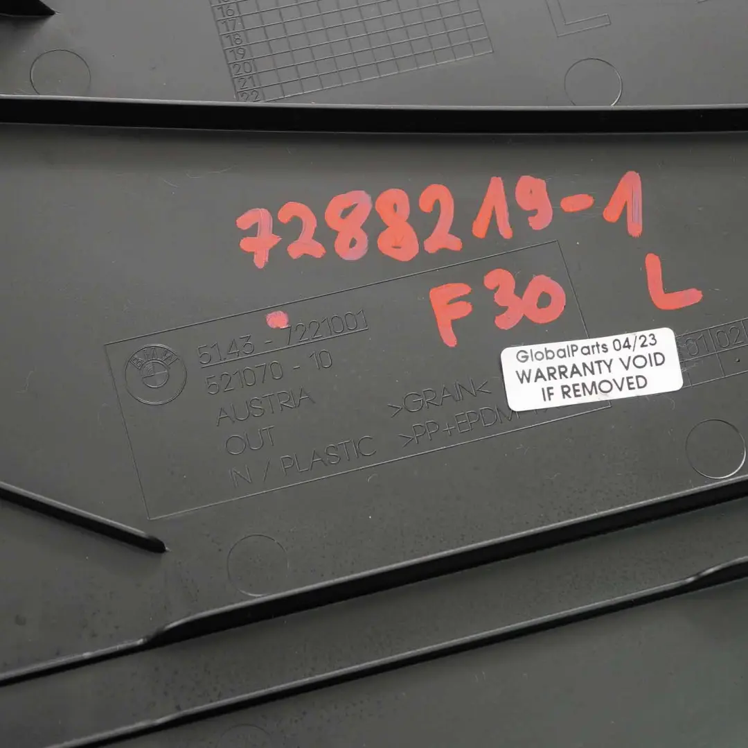  B-Column Cover BMW F30 F31 Trim Panel Bottom Left N/S Black 7221001 - SKU 7288219-1 - Part number 7288219