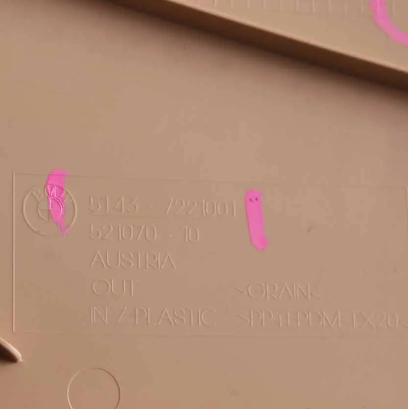 BMW F30 F31 F80 M3 Copertura Colonna Inferiore Sinistra N/S Veneto Beige - SKU 7288223 - Numero di parte 7288223