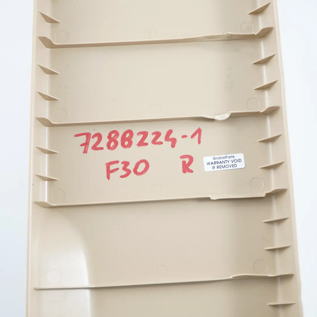 BMW F30 F31 F80 M3 Abdeckung B-Säule Unten Rechts O/S Veneto Beige 7221002 - SKU 7288224-1 - Teilenummer 7288224