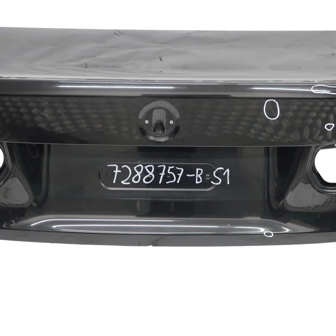 Boot Trunk Lid Tailgate Black Sapphire Metallic - 475 to BMW 3 F30 F80 M3 Rear with Part number 7288757 BMW 3 F30 F80 M3 Rear Boot Trunk Lid Tailgate Black Sapphire Metallic - 475 - SKU 7288757-BS1 - Part number 7288757