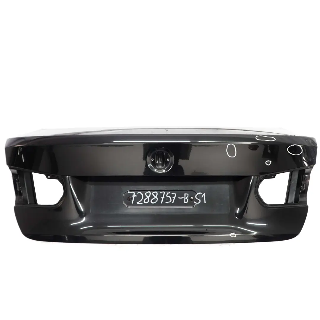 Boot Trunk Lid Tailgate Black Sapphire Metallic - 475 to BMW 3 F30 F80 M3 Rear with Part number 7288757 BMW 3 F30 F80 M3 Rear Boot Trunk Lid Tailgate Black Sapphire Metallic - 475 - SKU 7288757-BS1 - Part number 7288757