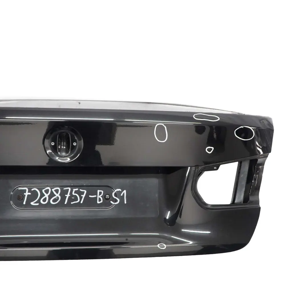 Boot Trunk Lid Tailgate Black Sapphire Metallic - 475 to BMW 3 F30 F80 M3 Rear with Part number 7288757 BMW 3 F30 F80 M3 Rear Boot Trunk Lid Tailgate Black Sapphire Metallic - 475 - SKU 7288757-BS1 - Part number 7288757