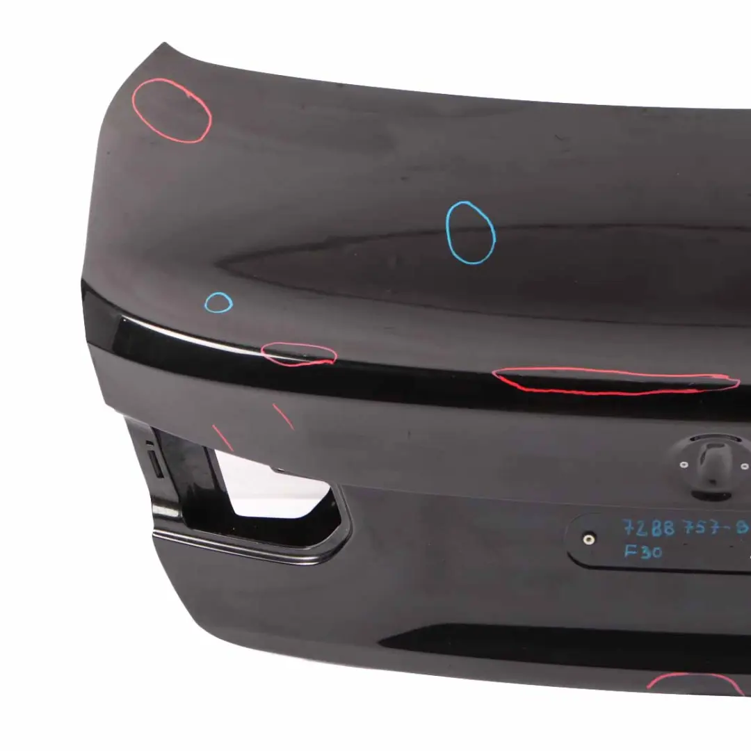 BMW F30 F80 M3 Rear Boot Trunk Lid Tailgate Black Sapphire Metallic - 475 - SKU 7288757-BS - Part number 7288757