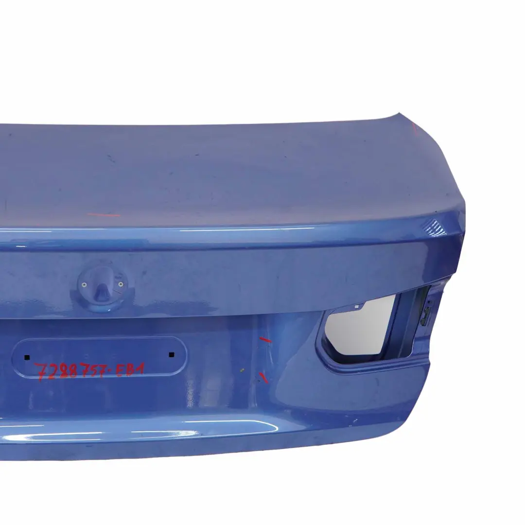 Boot Trunk Lid BMW F30 F80 M3 Rear Tailgate Estorilblau Blue Metallic - B45 to with Part number 7288757 Boot Trunk Lid BMW F30 F80 M3 Rear Tailgate Estorilblau Blue Metallic - B45 - SKU 7288757-EB1 - Part number 7288757