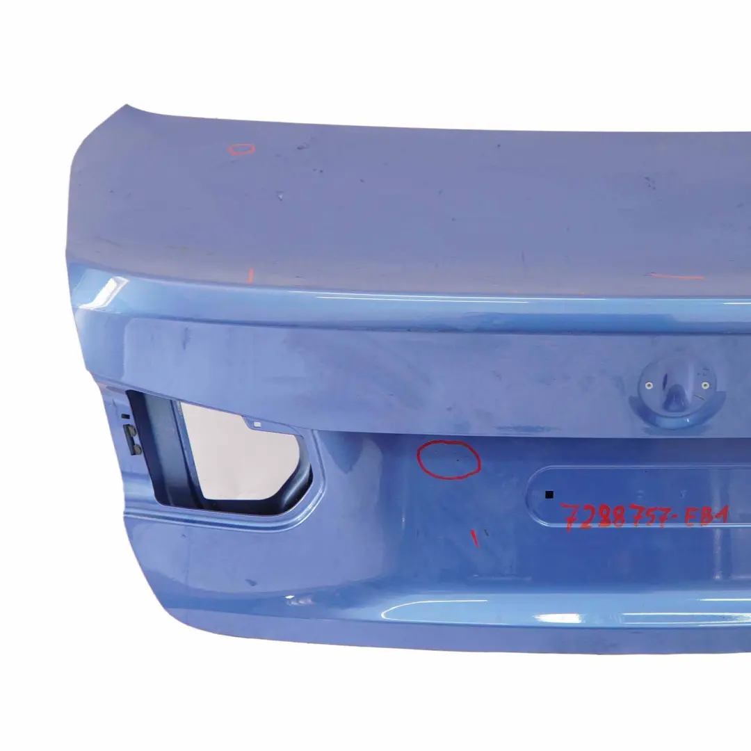  Boot Trunk Lid BMW F30 F80 M3 Rear Tailgate Estorilblau Blue Metallic - B45 - SKU 7288757-EB1 - Part number 7288757