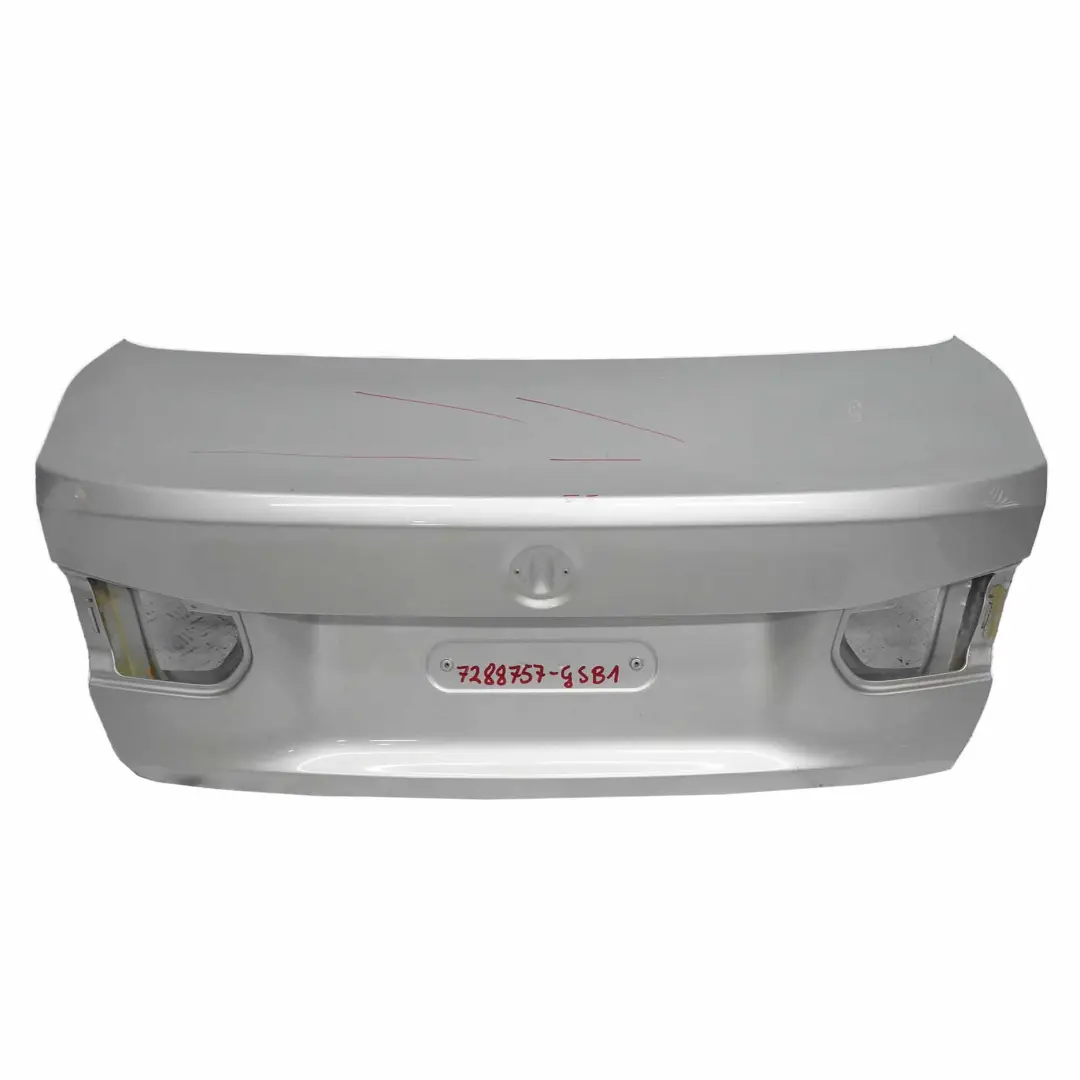 Boot Trunk Lid BMW F30 F80 M3 Rear Tailgate Glacier Silver Metallic - A83 to with Part number 7288757 Boot Trunk Lid BMW F30 F80 M3 Rear Tailgate Glacier Silver Metallic - A83 - SKU 7288757-GSB1 - Part number 7288757