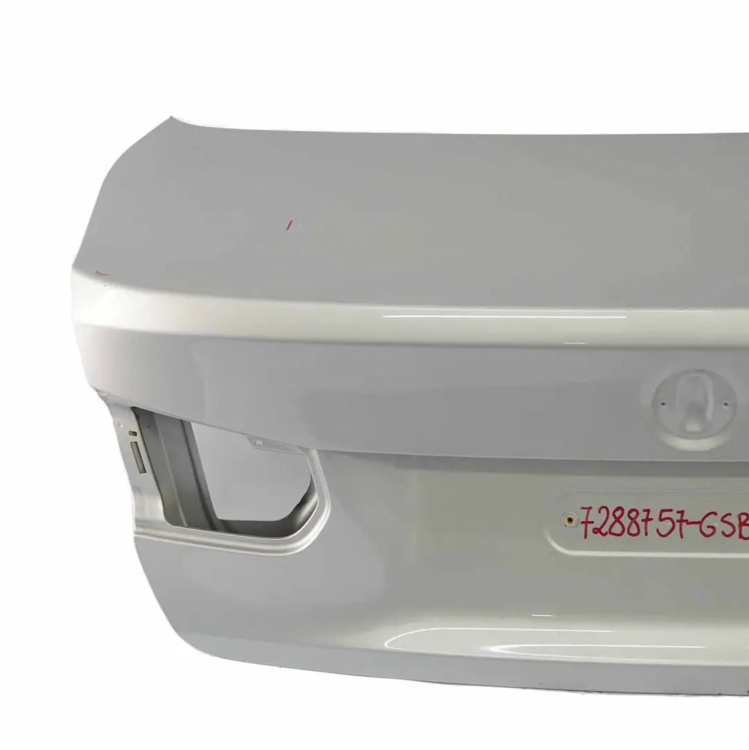 Boot Trunk Lid BMW F30 F80 M3 Rear Tailgate Glacier Silver Metallic - A83 to with Part number 7288757 Boot Trunk Lid BMW F30 F80 M3 Rear Tailgate Glacier Silver Metallic - A83 - SKU 7288757-GSB - Part number 7288757