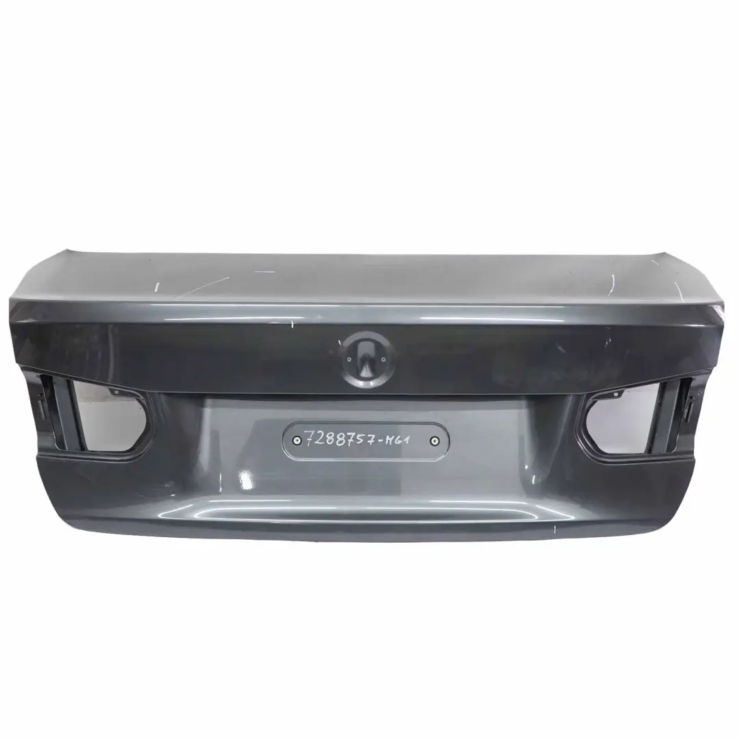 Boot Trunk Lid BMW F30 F80 M3 Rear Tailgate Mineralgrau Grey Metallic - B39 to with Part number 7288757 Boot Trunk Lid BMW F30 F80 M3 Rear Tailgate Mineralgrau Grey Metallic - B39 - SKU 7288757-MG1 - Part number 7288757