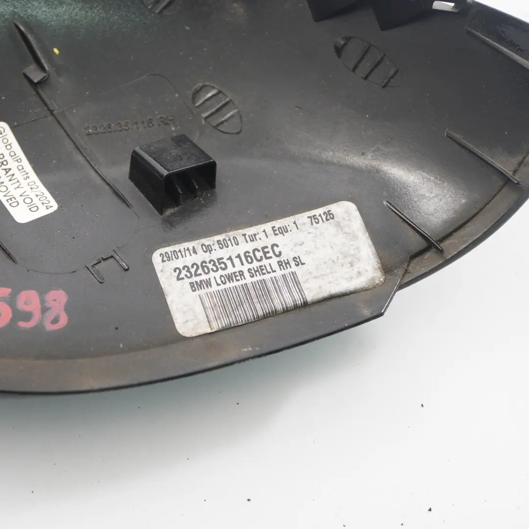 Wing Mirror Lower Trim Right O/S Outside Cap Cover High Gloss to BMW X3 F25 with Part number 7289598 BMW X3 F25 Wing Mirror Lower Trim Right O/S Outside Cap Cover High Gloss - SKU 7289598 - Part number 7289598