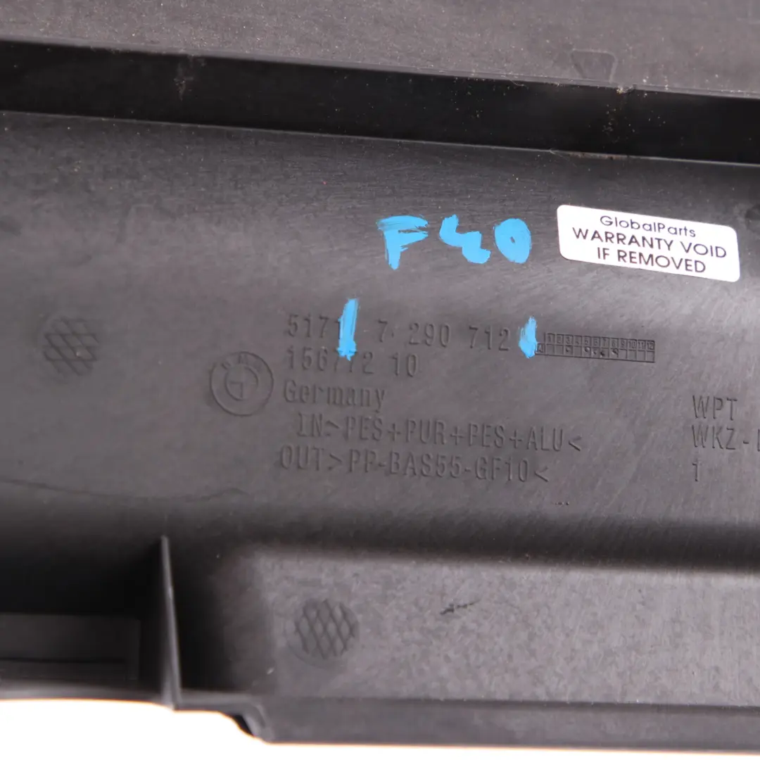 Mamparo Delantero Vano Motor Parte Plástico Recorte Panel para BMW F40 Mini F54 con número de pieza 7290712 BMW F40 Mini F54 Mamparo Delantero Vano Motor Parte Plástico Recorte Panel - SKU 7290712 - Número de pieza 7290712