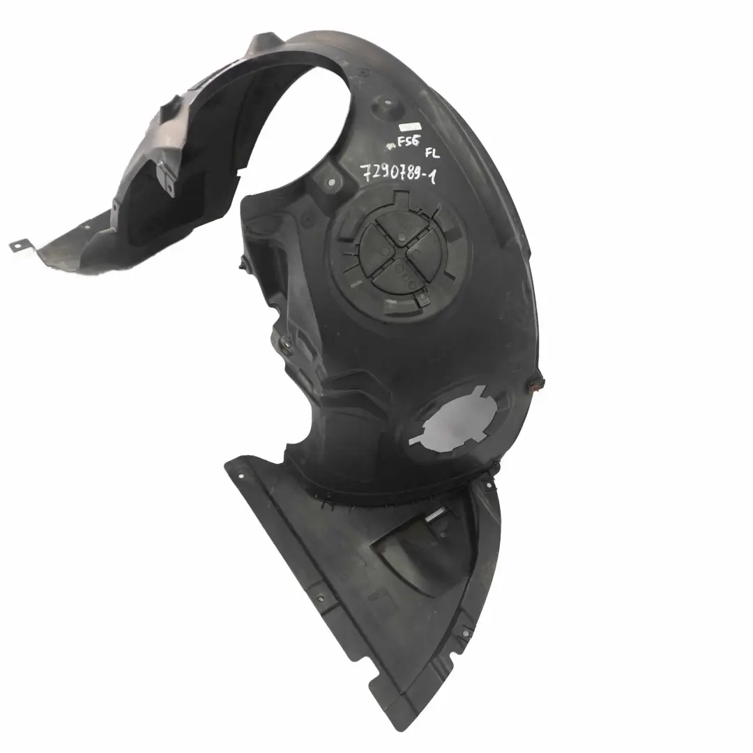 Front Left N/S Wheel Arch Cover Splash Shield to Mini Cooper F55 F56 with Part number 7290789 Mini Cooper F55 F56 Front Left N/S Wheel Arch Cover Splash Shield - SKU 7290789-1 - Part number 7290789