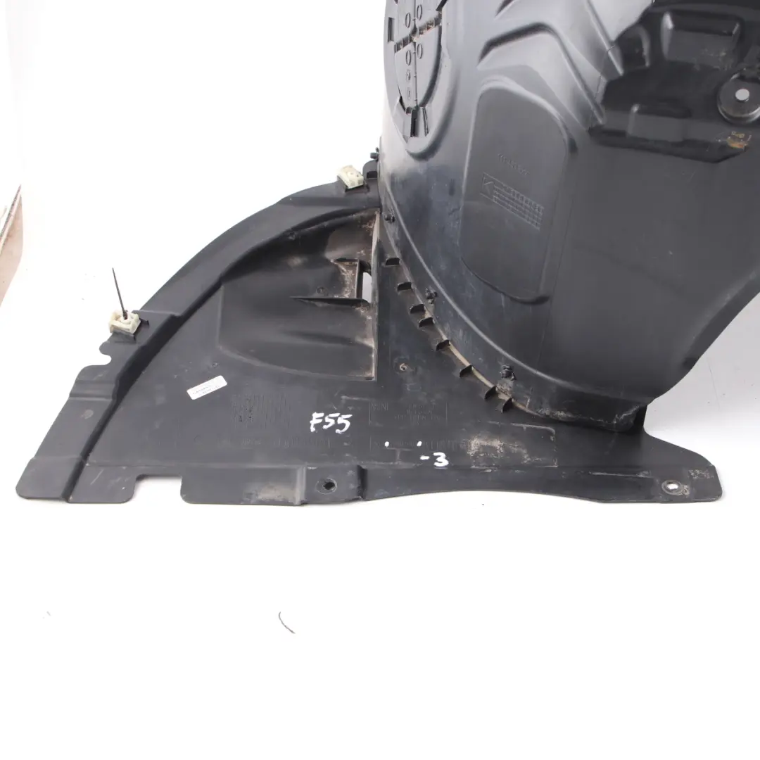 Arco ruota anteriore destro Pannello copertura paraspruzzi per Mini F55 F56 con numero di parte 7290790 Mini F55 F56 Arco ruota anteriore destro Pannello copertura paraspruzzi - SKU 7290790-3 - Numero di parte 7290790