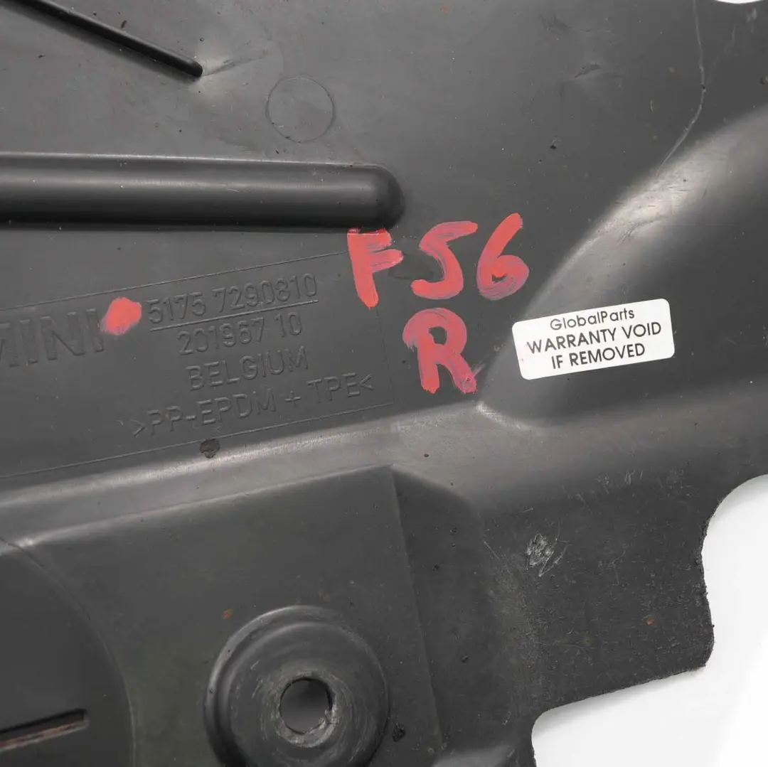  *MINI Cooper F56 Unterbodenverkleidung Halterung Abdeckung Tank Rechts - SKU 7290810 - Teilenummer 7290810