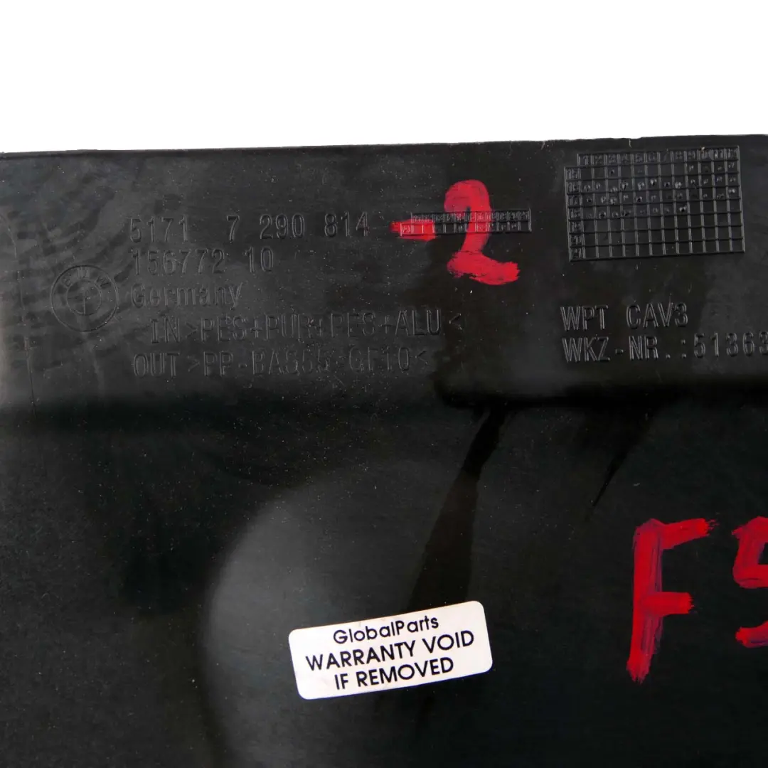 Bulkhead Lower Section Engine Bay Trim Plastic to BMW 2 F45 F46 Mini F55 F56 with Part number 7290814 BMW 2 F45 F46 Mini F55 F56 Bulkhead Lower Section Engine Bay Trim Plastic - SKU 7290814-2 - Part number 7290814