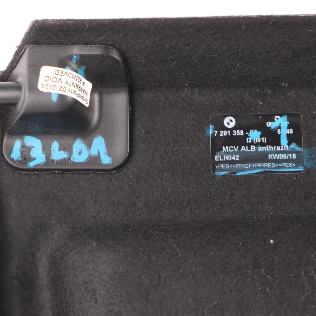 BMW i3 I01 Rear Window Parcel Shelf Boot Trunk Load Cover Black - SKU 7291358-1 - Part number 7291358