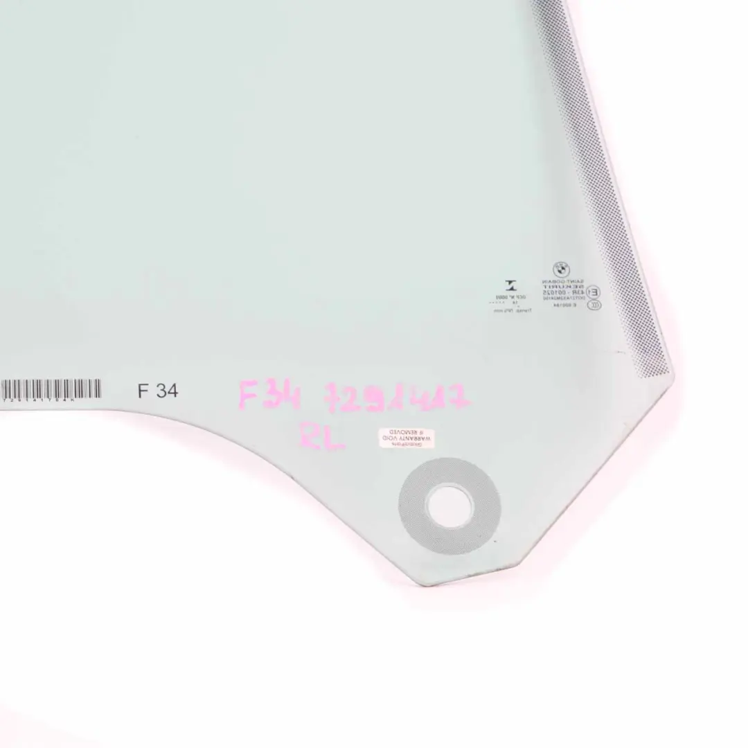 Vitre Latérale Arrière Gauche Verre AS2 pour BMW F34 GT à propos du numéro de pièce 7291417 BMW F34 GT Vitre Latérale Arrière Gauche Verre AS2 - SKU 7291417 - Numéro de pièce 7291417