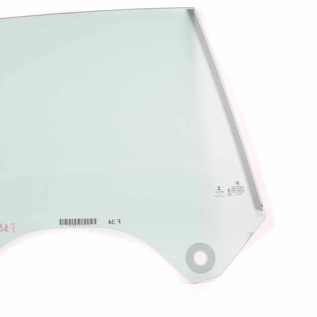 BMW F34 GT Finestrino Laterale Porta Posteriore Destra Vetro Vetri AS2 - SKU 7291418 - Numero di parte 7291418