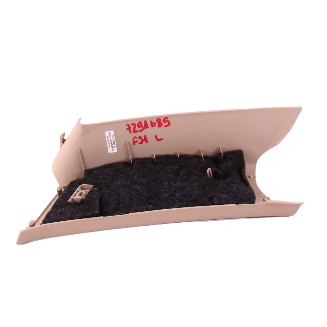 Column C Pillar Trim Rear Left N/S Oyster to BMW 3 Series F31 LCI Cover with Part number 7291685 BMW 3 Series F31 LCI Cover Column C Pillar Trim Rear Left N/S Oyster - SKU 7291685 - Part number 7291685