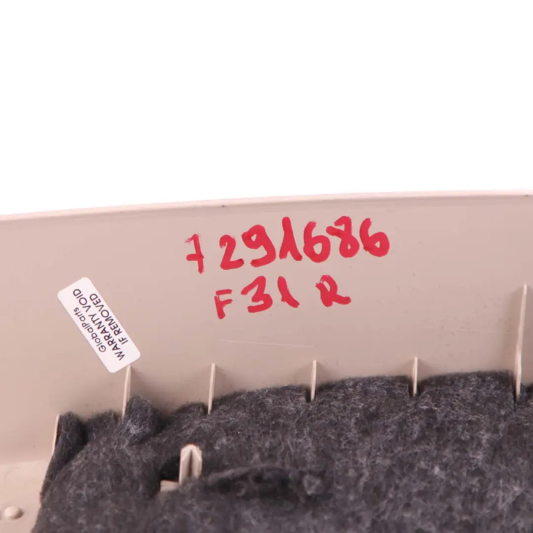 Column C Pillar Trim Rear Right O/S Oyster to BMW 3 Series F31 LCI Cover with Part number 7291686 BMW 3 Series F31 LCI Cover Column C Pillar Trim Rear Right O/S Oyster - SKU 7291686 - Part number 7291686