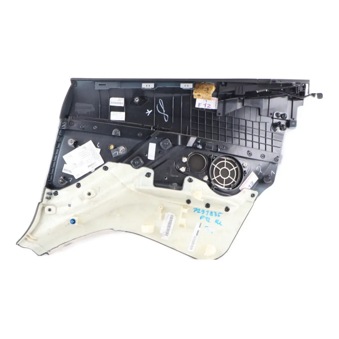 Lateral Trim Panel Rear Left N/S Side Cover HiFi Leather Ivory White to BMW F12 with Part number 7291835 BMW F12 Lateral Trim Panel Rear Left N/S Side Cover HiFi Leather Ivory White - SKU 7291835 - Part number 7291835