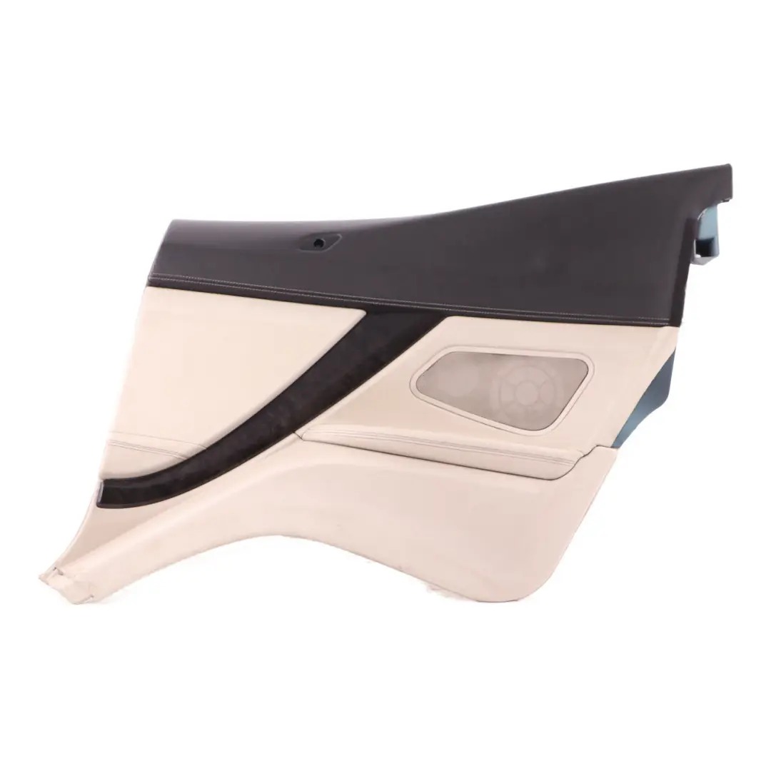 Lateral Trim Panel Rear Right O/S Side Cover HiFi Leather Ivory White to BMW F12 with Part number 7291836 BMW F12 Lateral Trim Panel Rear Right O/S Side Cover HiFi Leather Ivory White - SKU 7291836 - Part number 7291836