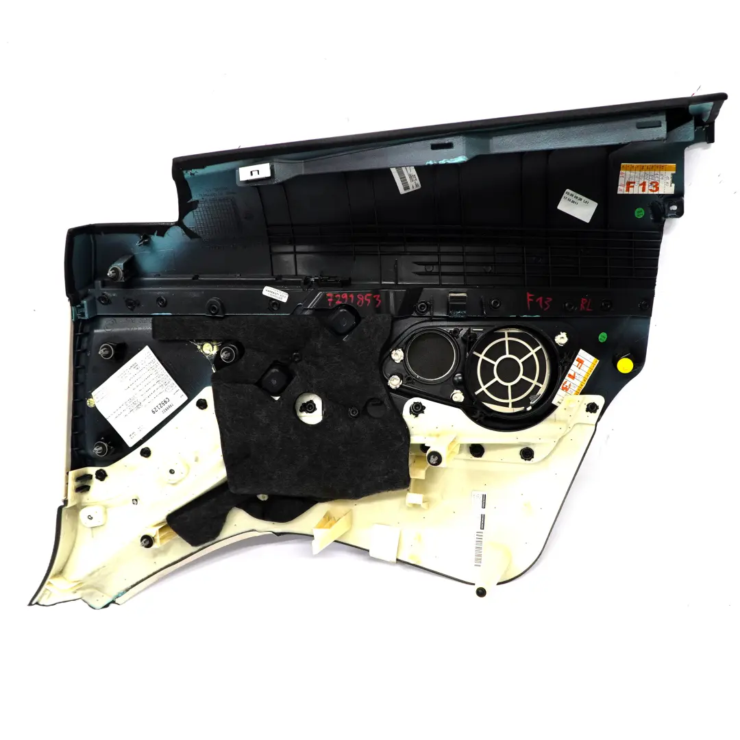 BMW F13 Seitliche Verkleidung hinten links Seite Abdeckung Leder Elfenbein Weiß - SKU 7291853 - Teilenummer 7291853