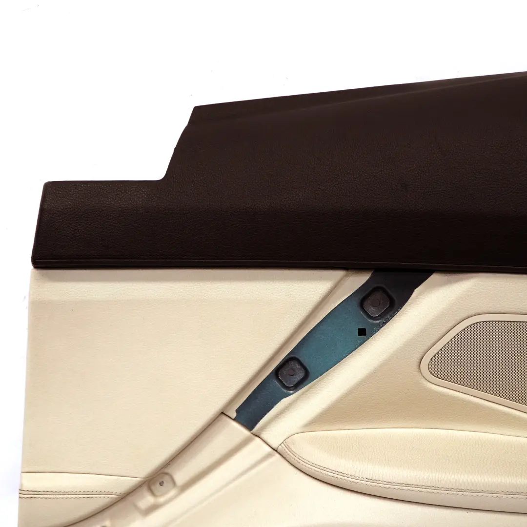 Panel lateral Cubierta lateral trasera derecha Cuero Ivory White para BMW F13 con número de pieza 7291854 BMW F13 Panel lateral Cubierta lateral trasera derecha Cuero Ivory White - SKU 7291854 - Número de pieza 7291854