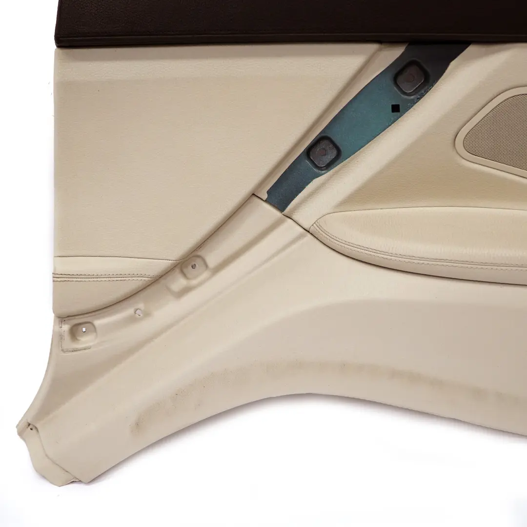 BMW F13 Panel lateral Cubierta lateral trasera derecha Cuero Ivory White - SKU 7291854 - Número de pieza 7291854