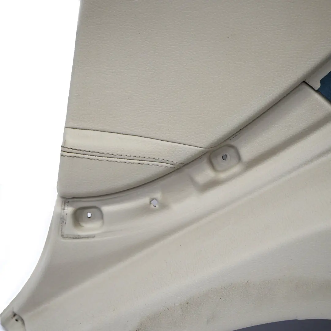 Panel lateral Cubierta lateral trasera derecha Cuero Ivory White para BMW F13 con número de pieza 7291854 BMW F13 Panel lateral Cubierta lateral trasera derecha Cuero Ivory White - SKU 7291854 - Número de pieza 7291854