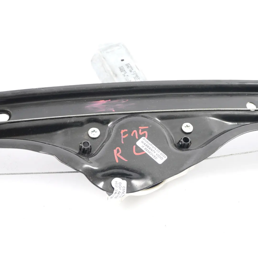BMW X5 F15 Window Lifter Rear Left N/S Regulator Mechanism With Motor - SKU 7291951 - Part number 7291951