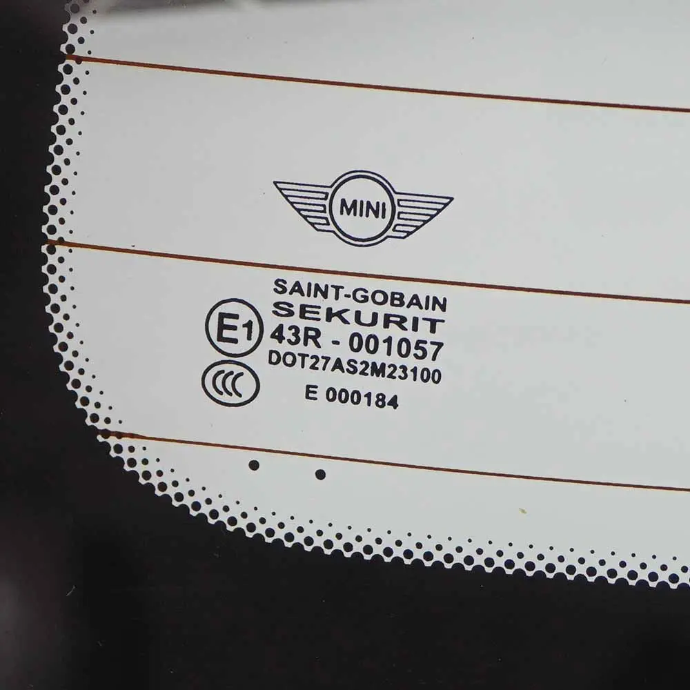 Fenêtre hayon arrière Verre vert Vitrage AS2 pour Mini Cooper One R56 à propos du numéro de pièce 7292003 Mini Cooper One R56 Fenêtre hayon arrière Verre vert Vitrage AS2 - SKU 7292003-1 - Numéro de pièce 7292003