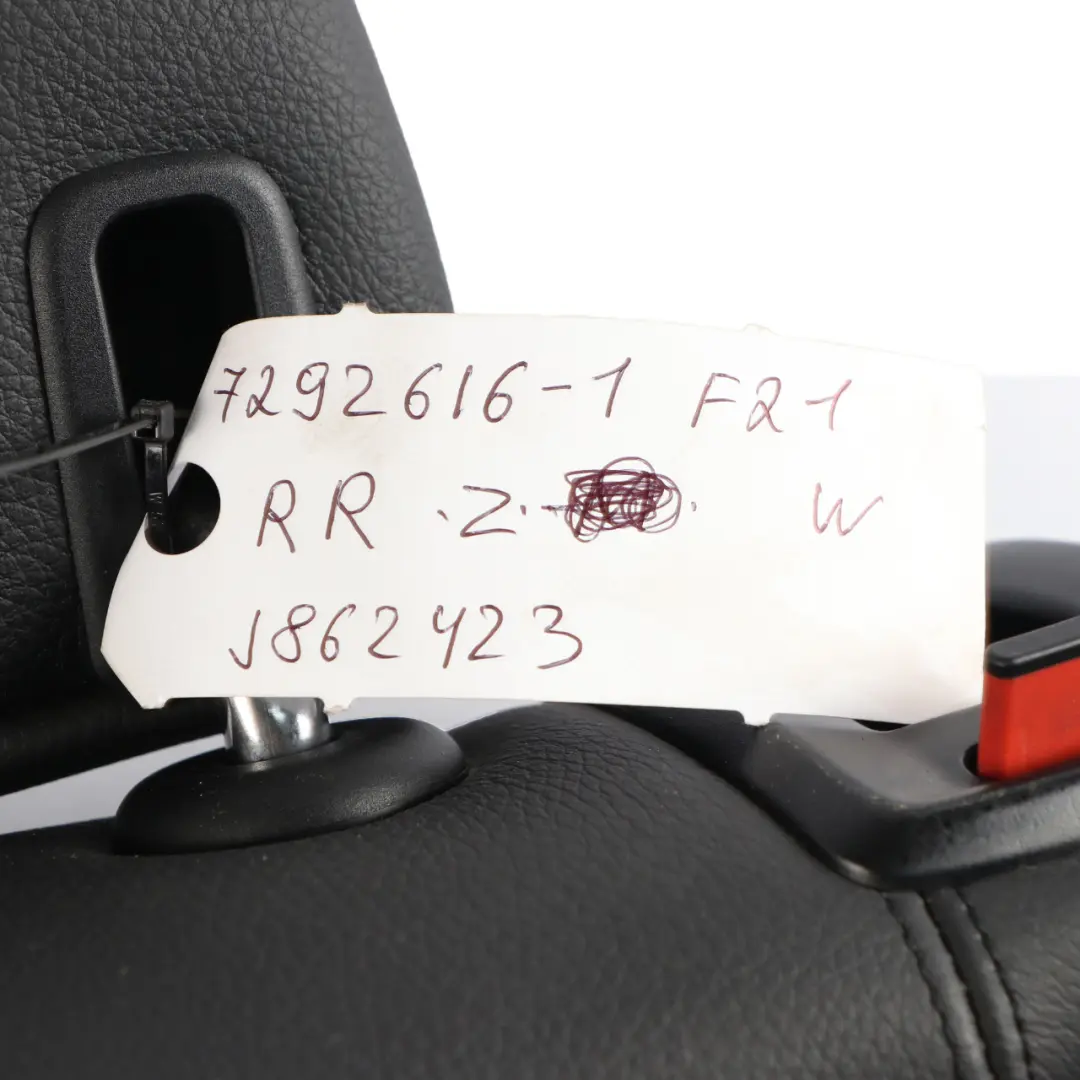 Asiento Trasero Derecho Funda Respaldo Cuero Dakota Negro para BMW F20 F21 con número de pieza 7292616 BMW F20 F21 Asiento Trasero Derecho Funda Respaldo Cuero Dakota Negro - SKU 7292616-1 - Número de pieza 7292616