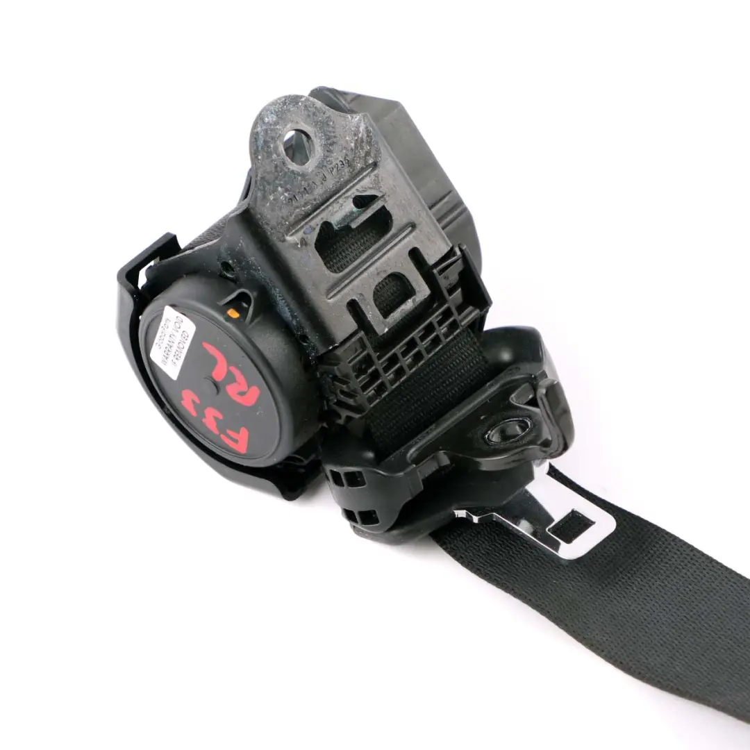 BMW Série 4 F33 F83 M4 Ceinture supérieure de siège arrière gauche Noir - SKU 7292705 - Numéro de pièce 7292705